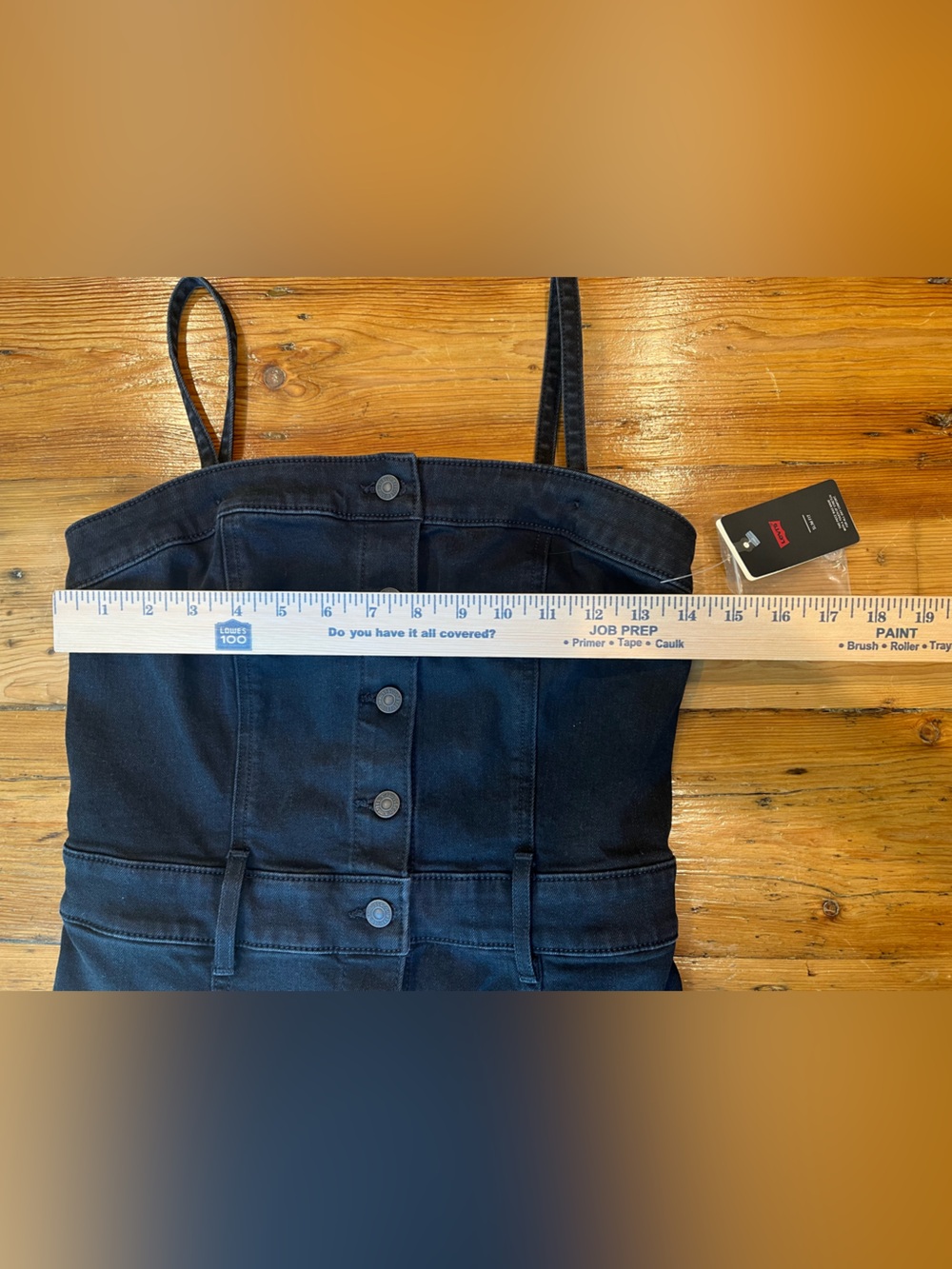 Levi’s Women's Denim Bustier Button-Front Dress Festival Coquette Girl - Picture 6 of 9